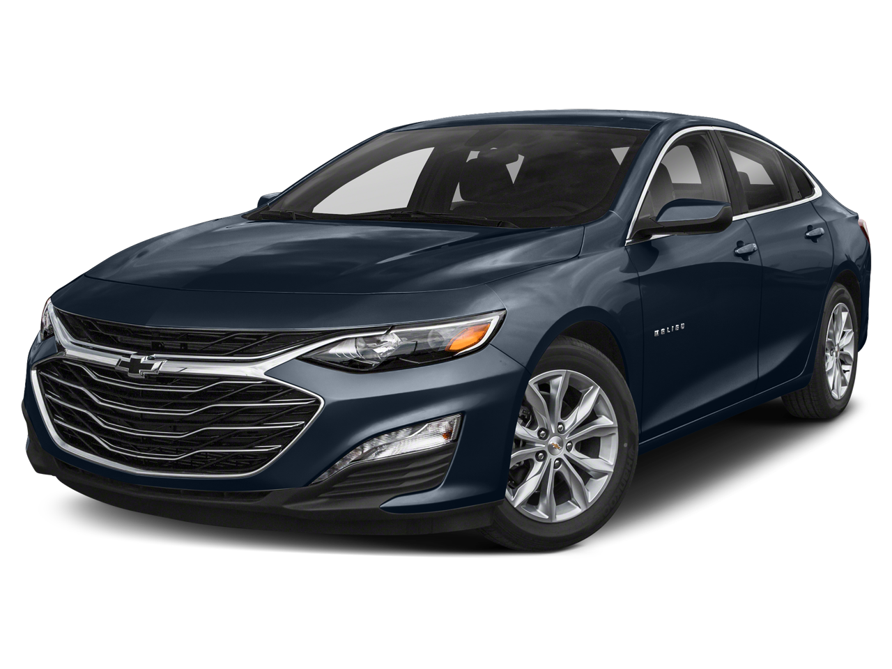 2022 Chevrolet Malibu LT in Silver Ice Metallic — front three-quarter view
