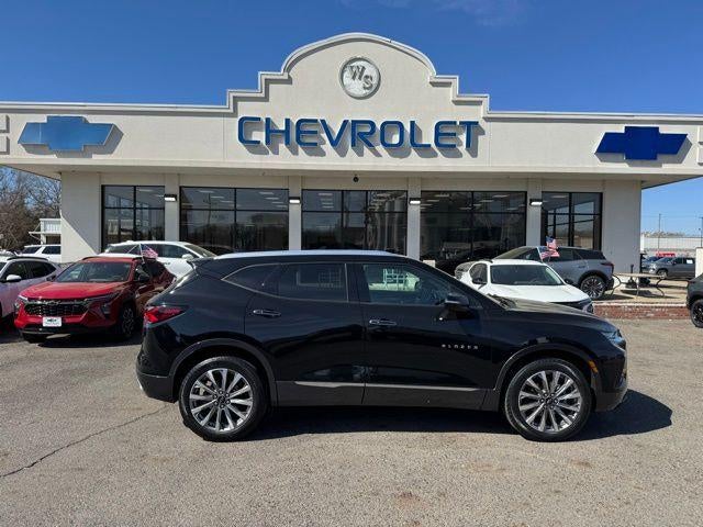 2022 Chevrolet Blazer Premier in Black — front three-quarter view